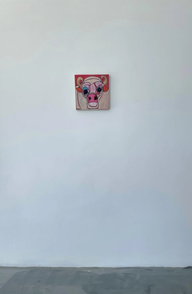 "Little Bull #1" Contemporary Original Acrylic Painting - 2