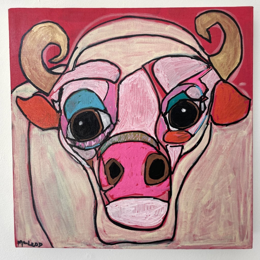 "Little Bull #1" Contemporary Original Acrylic Painting - 3