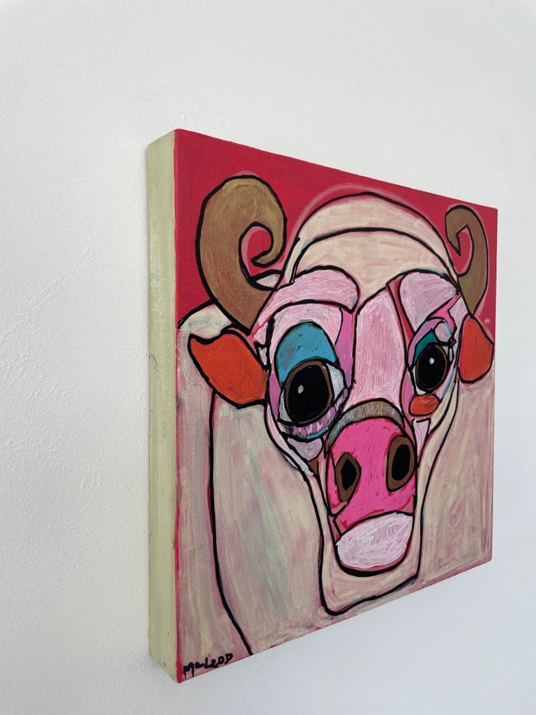 "Little Bull #1" Contemporary Original Acrylic Painting - 7