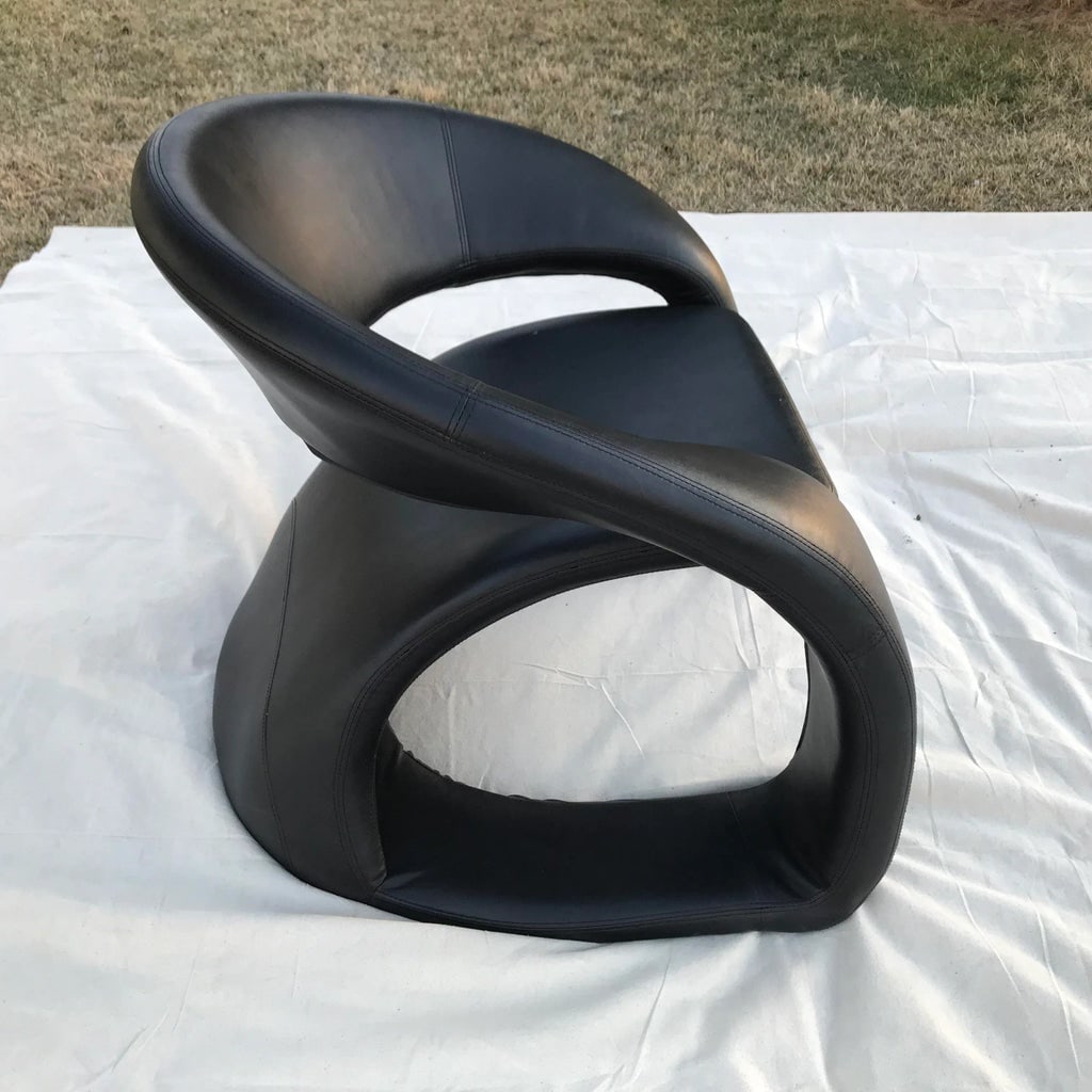 1990s Postmodern Sculptural Cantilever Tongue Chair - 10