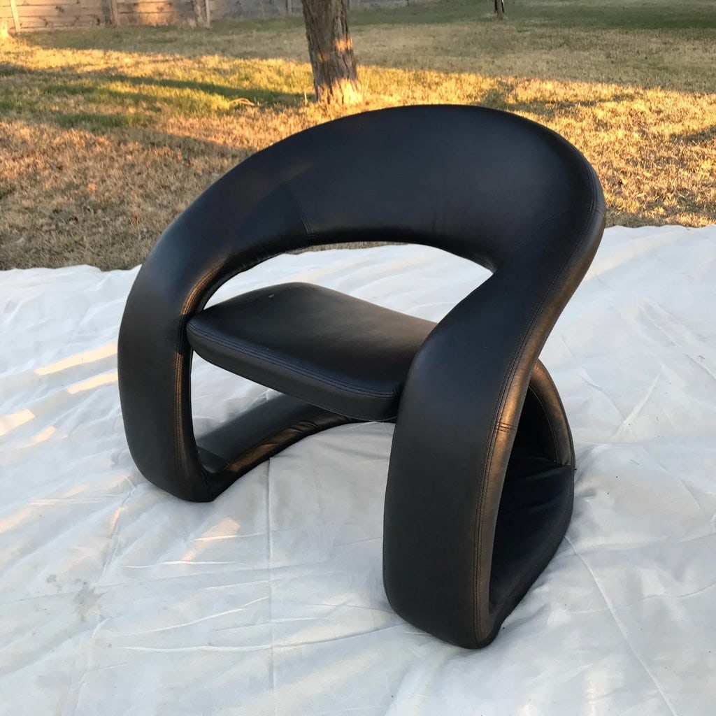 1990s Postmodern Sculptural Cantilever Tongue Chair - 12