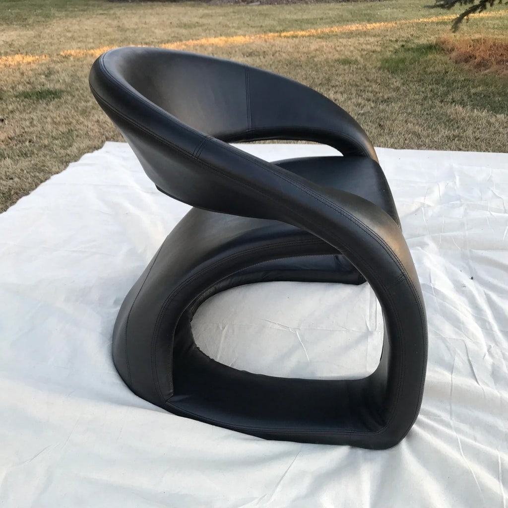 1990s Postmodern Sculptural Cantilever Tongue Chair - 3