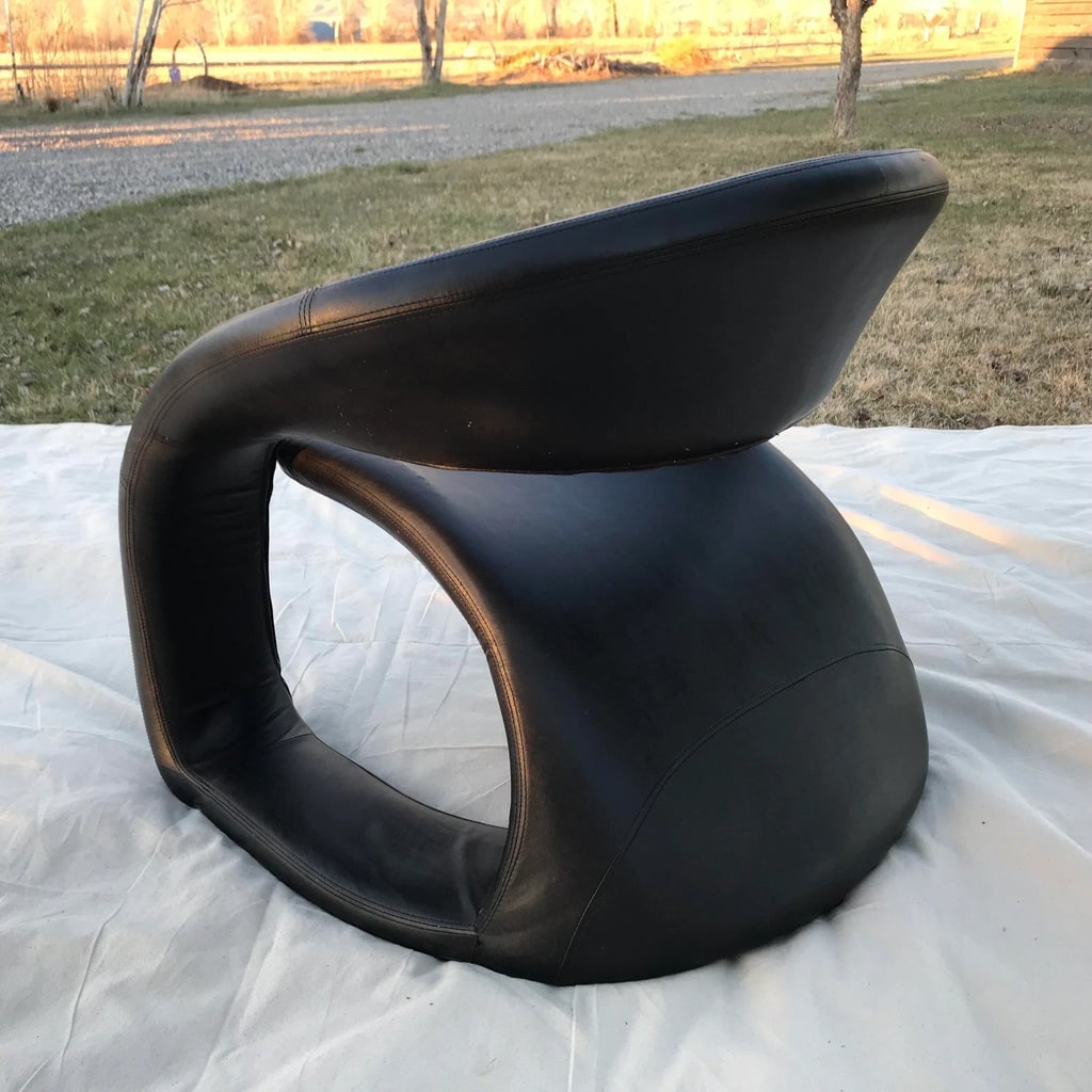 1990s Postmodern Sculptural Cantilever Tongue Chair - 8