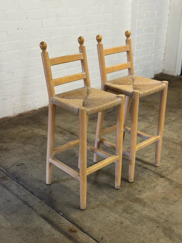 1960s Vintage Barstools With Finials - Pair - 6
