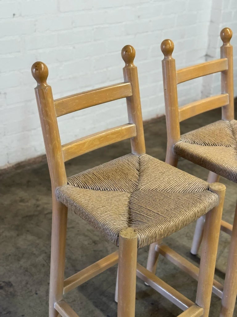 1960s Vintage Barstools With Finials - Pair - 7