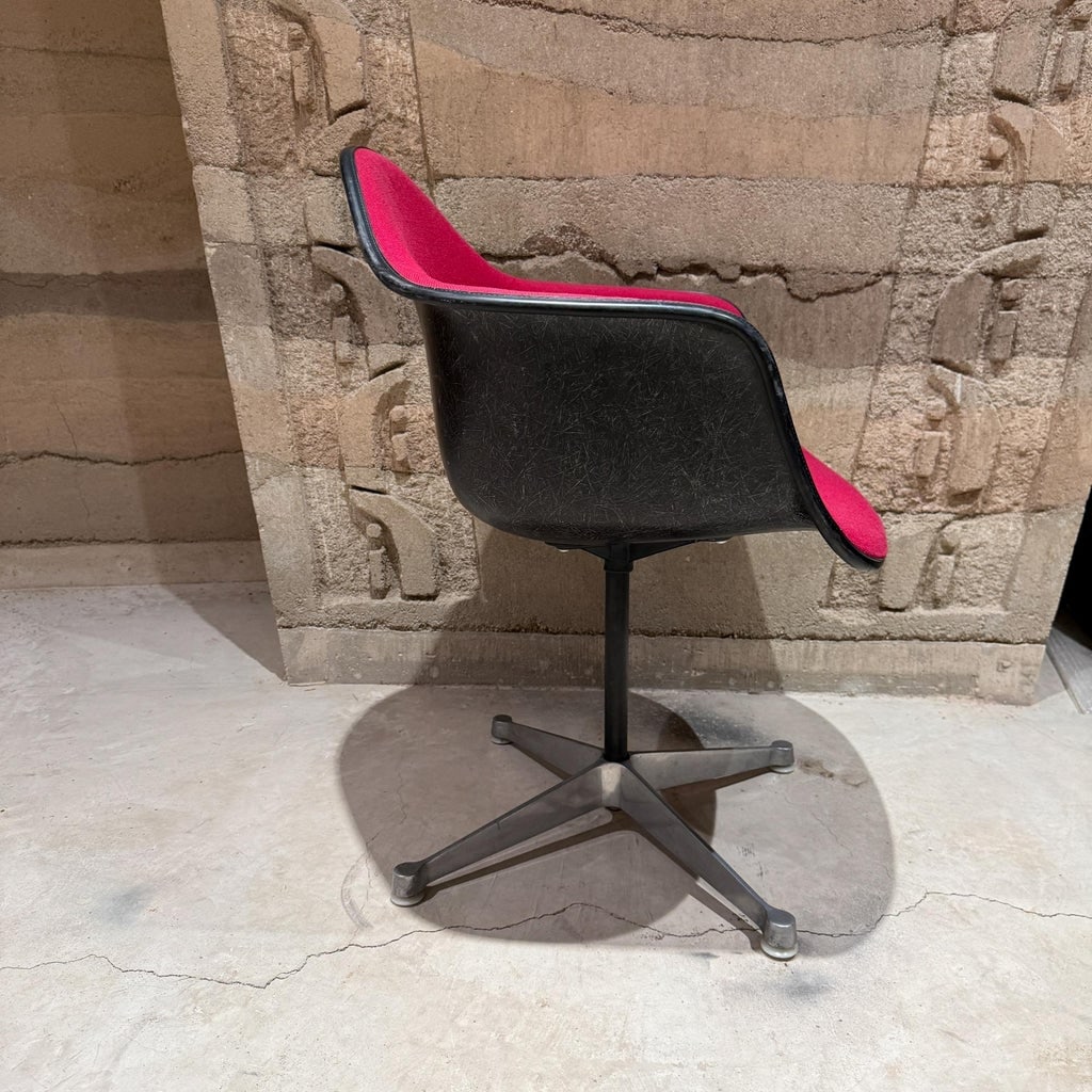 Black Fiberglass Desk Armchair Charles & Ray Eames Herman Miller Mid-Century - 15
