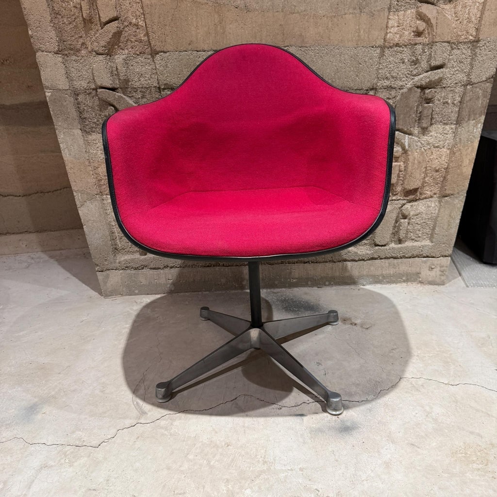Black Fiberglass Desk Armchair Charles & Ray Eames Herman Miller Mid-Century - 2