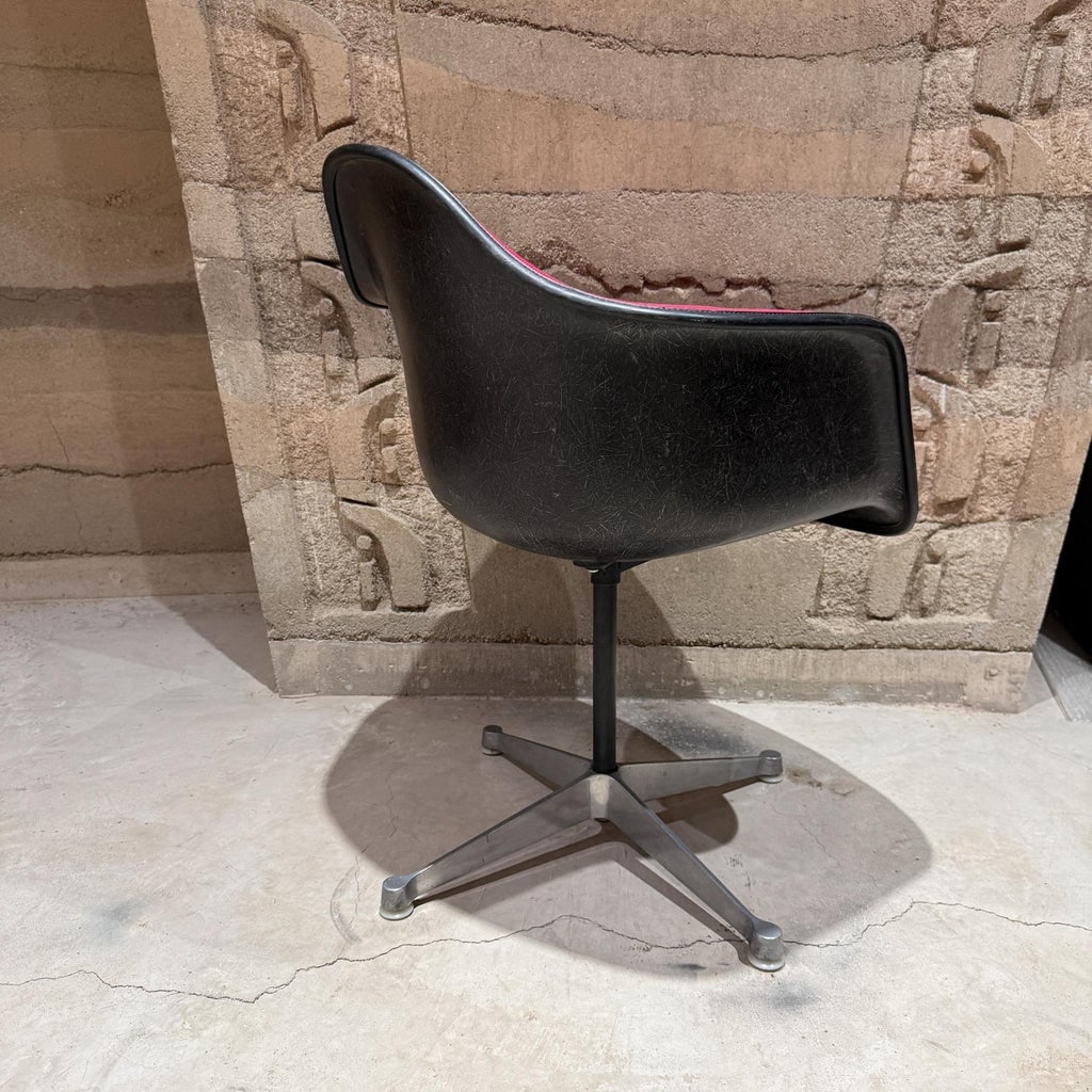 Black Fiberglass Desk Armchair Charles & Ray Eames Herman Miller Mid-Century - 4