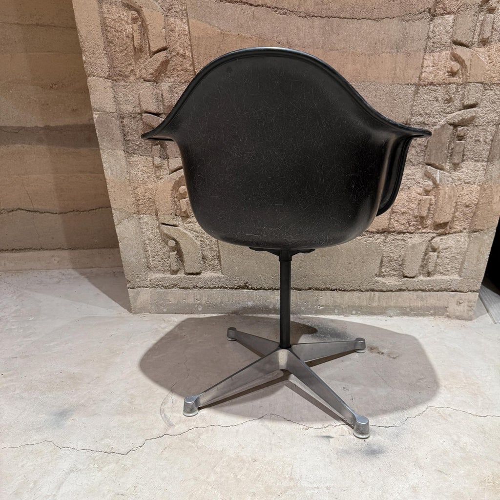 Black Fiberglass Desk Armchair Charles & Ray Eames Herman Miller Mid-Century - 5