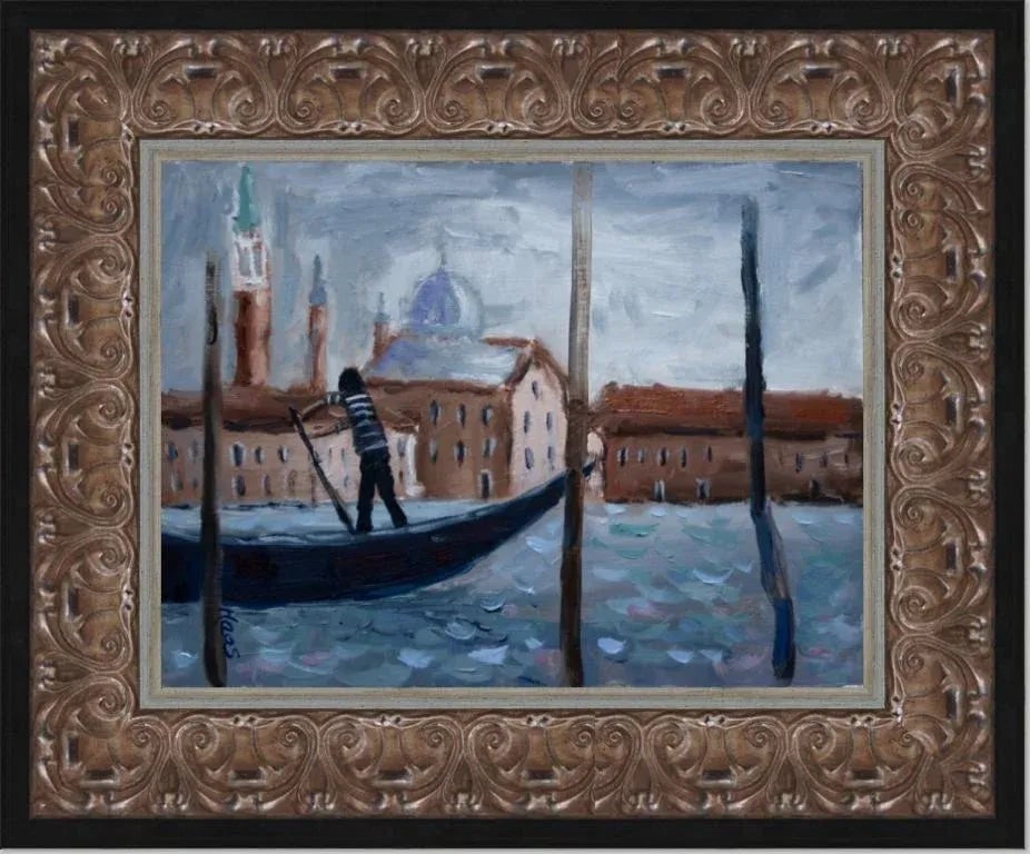The Gondolier, Contemporary Impressionist Oil Seascape - 5