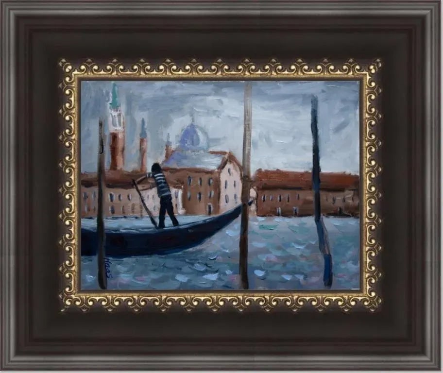 The Gondolier, Contemporary Impressionist Oil Seascape - 6