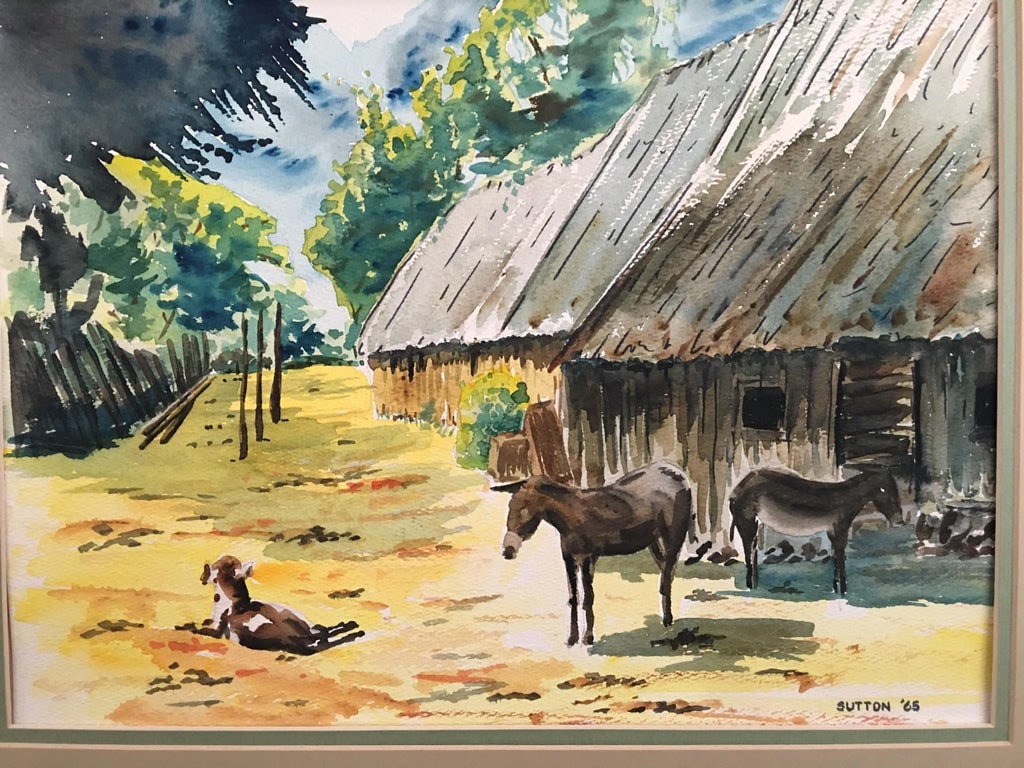 1960s Rustic European Landscape Watercolor Painting by Phillip Sutton, Framed - 3