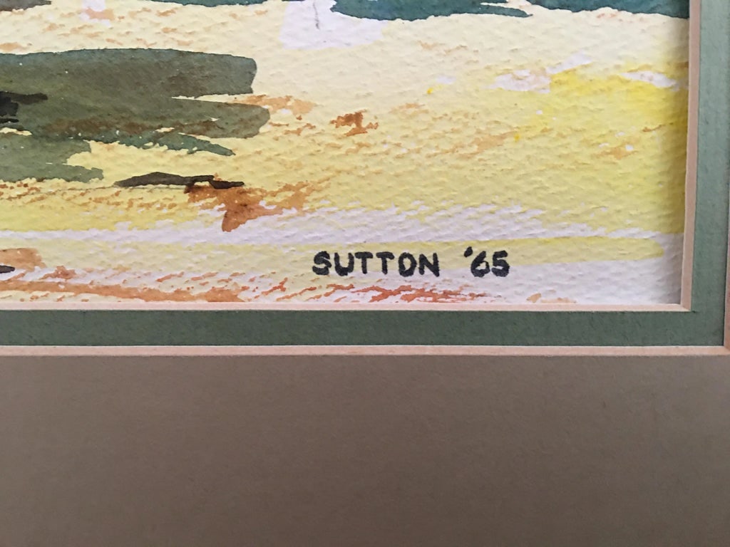 1960s Rustic European Landscape Watercolor Painting by Phillip Sutton, Framed - 4