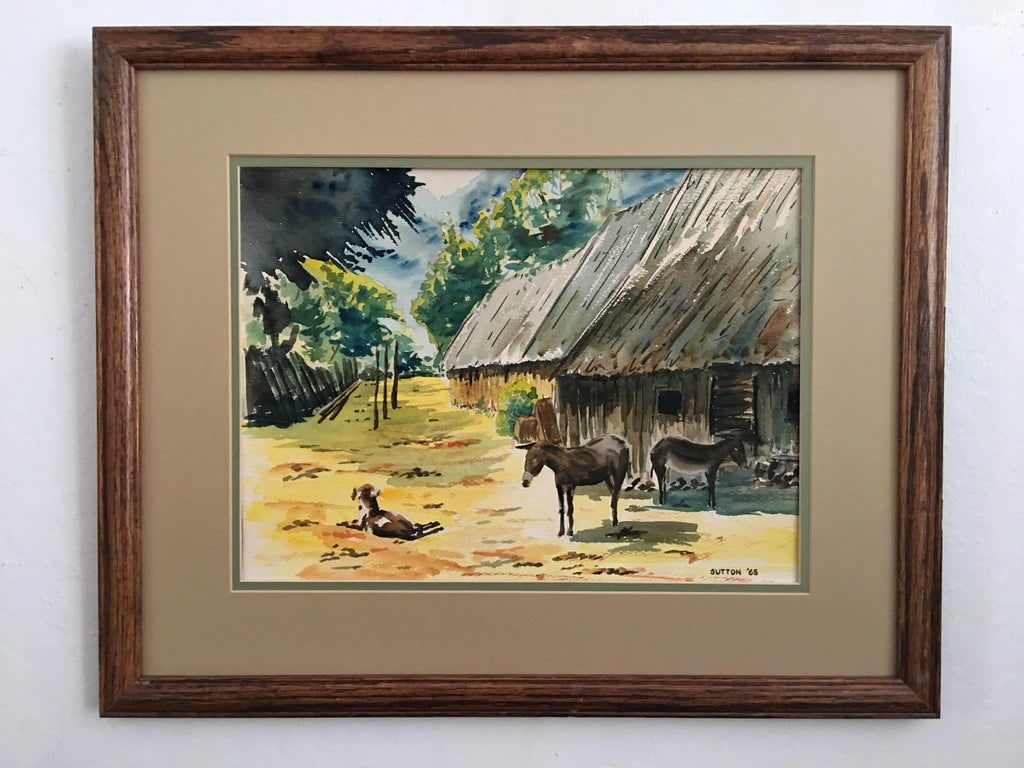 1960s Rustic European Landscape Watercolor Painting by Phillip Sutton, Framed - 5