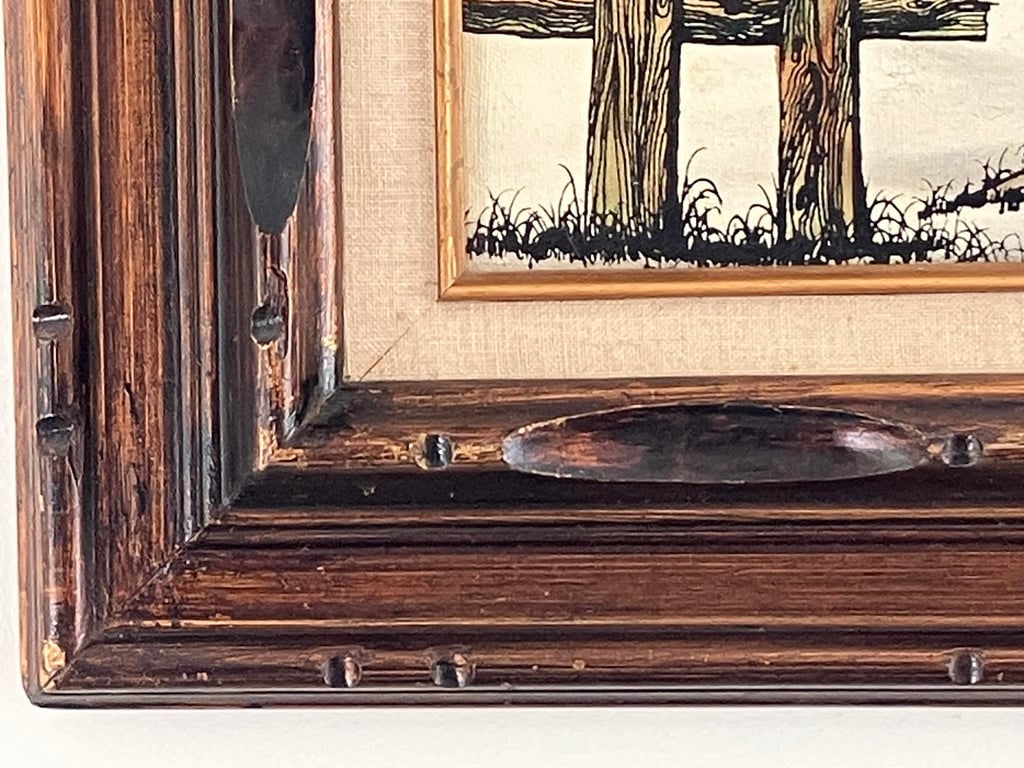 Vintage Winter Farm Landscape Oil by H. Hargrove - 5