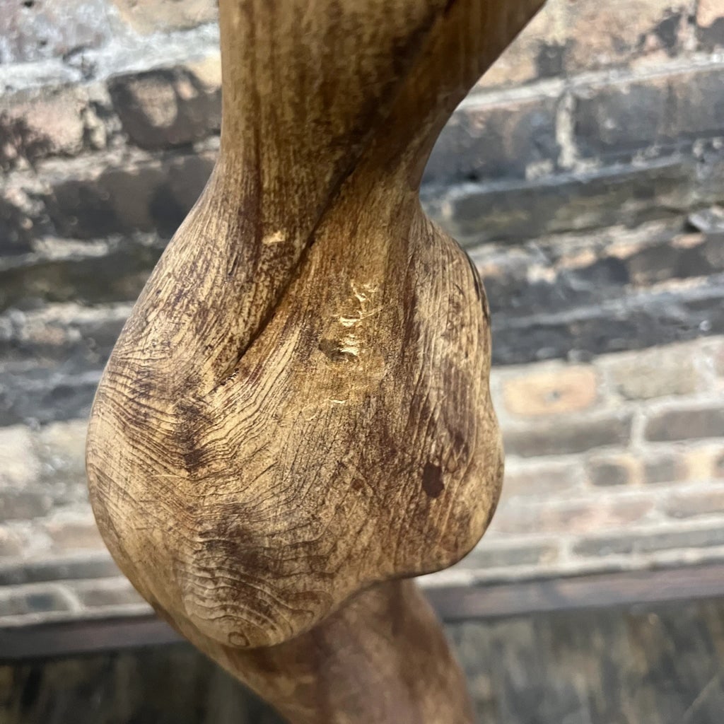 Elegant Mid-Century Female Form Walnut Sculpture on Black Base by Endre Vitez - 8