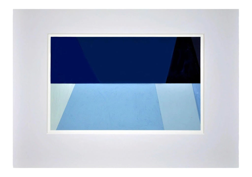 Macyn Bolt "Oc 19" Painting: Acrylic on paper Edition: Unique, Unframed. Using the geometric vocabulary found in architectural schemata, Bolt tries to create a dynamic tension between foreground and background, center and edge,