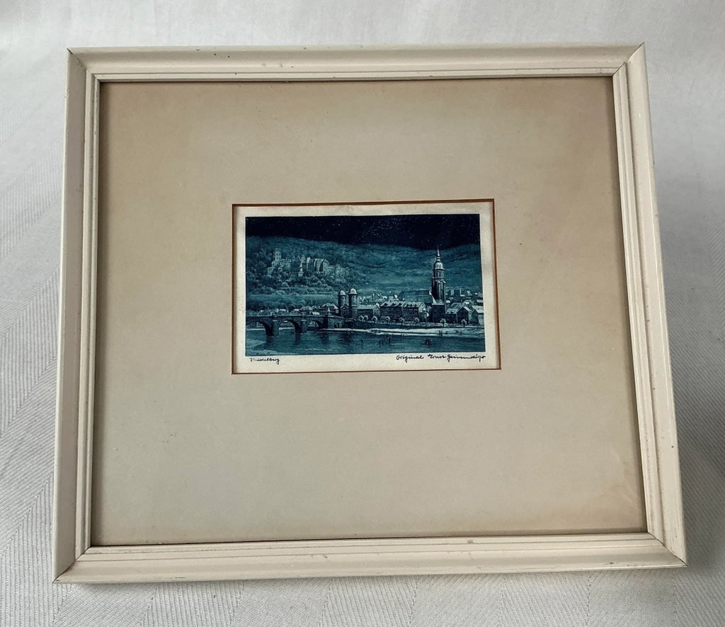 Mid 20th Century Framed Silk Engraving of Nuremberg After Ernst Geissendorfer - Set of 2 - 4