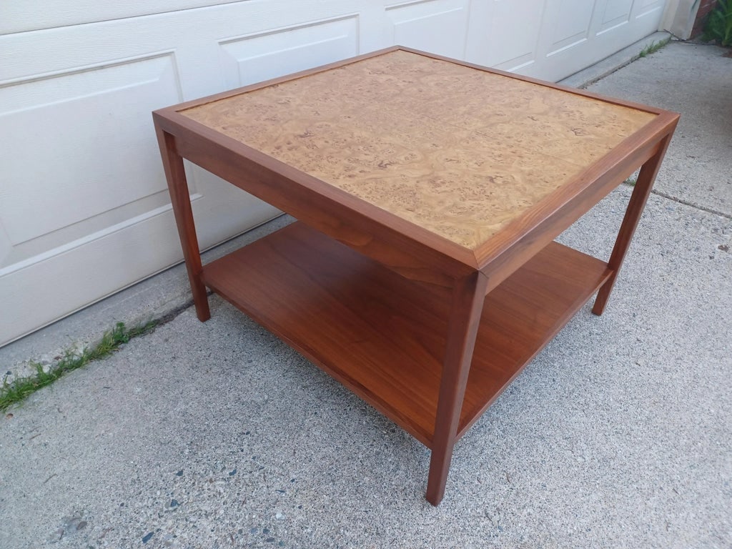 Widdicomb Burlwood & Walnut Mid Century Modern Side Table / Coffee Table - 7