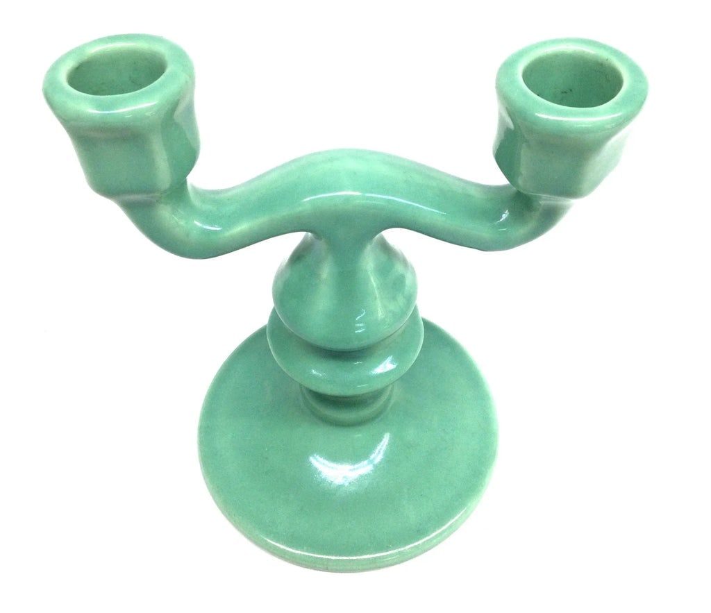 Mid Century Double Ceramic Porcelain Candleholder - 3
