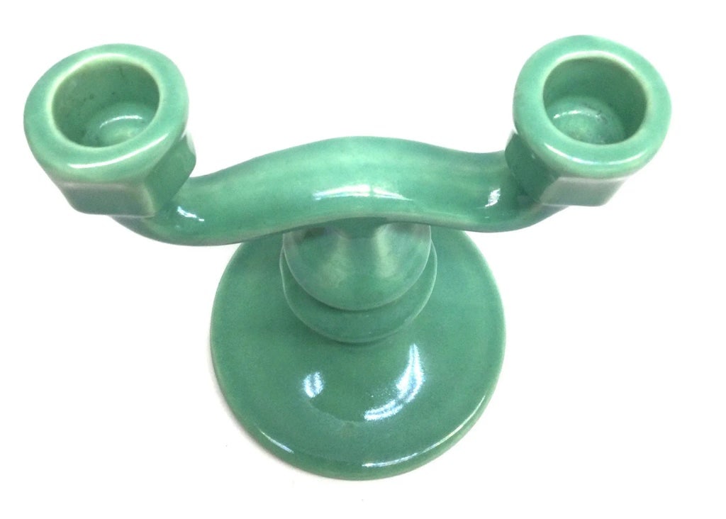 Mid Century Double Ceramic Porcelain Candleholder - 5