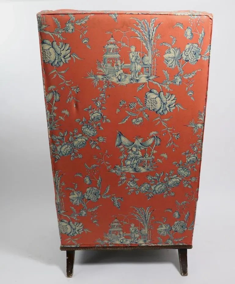 Exaggerated High Back Wing Chair - 12