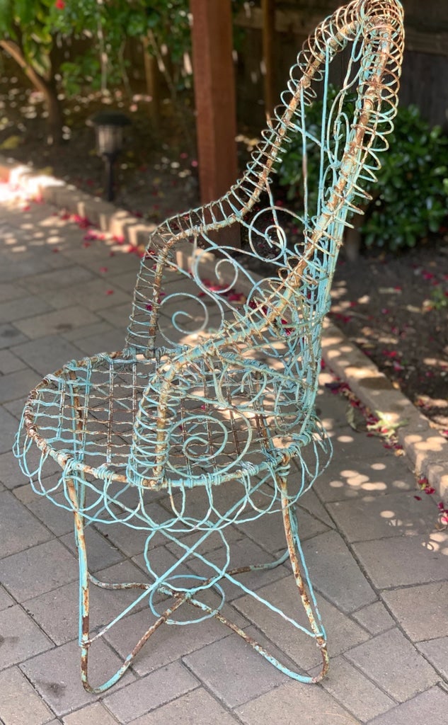 Antique French Wire Patio Chairs - Set of 2 - 12