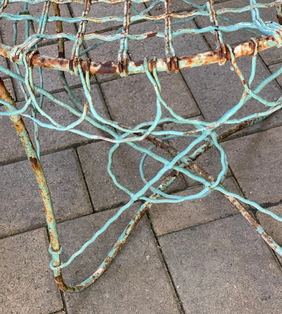 Antique French Wire Patio Chairs - Set of 2 - 7