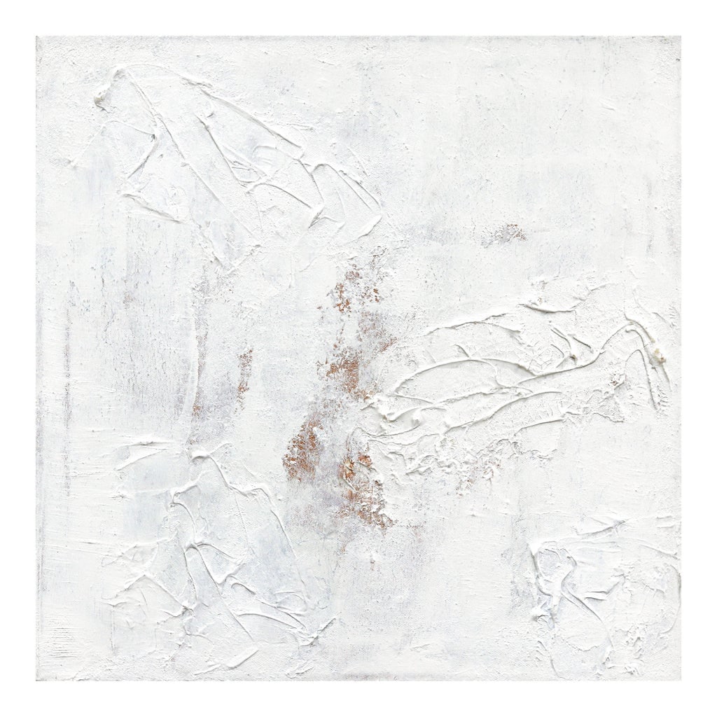White Textural Layered Painting - Rebel - Abstract Minimalist Painting Original Artwork by Le Bohemi: LE BohemianMuse is an accomplished first-generation Ghanaian-American artist, whose work is informed by her formal education in art and theater at Loyola Marymount University and the British American
