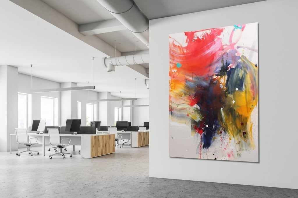 Contemporary Abstract Acrylic/Mixed Media on Canvas Painting "Colour Bomb" by Daniela Schweinsberg - 2