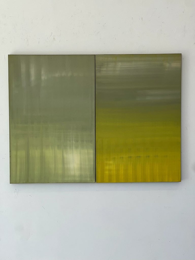 "Diptych 2" Contemporary Abstract Acrylic Painting by Nina Weintraub - 8
