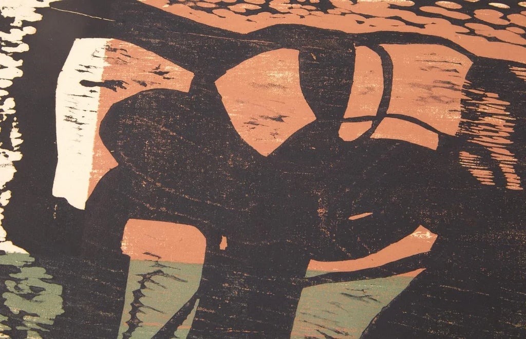 MCM Block or Mono Print "And So It Goes" by Gaynor - 3