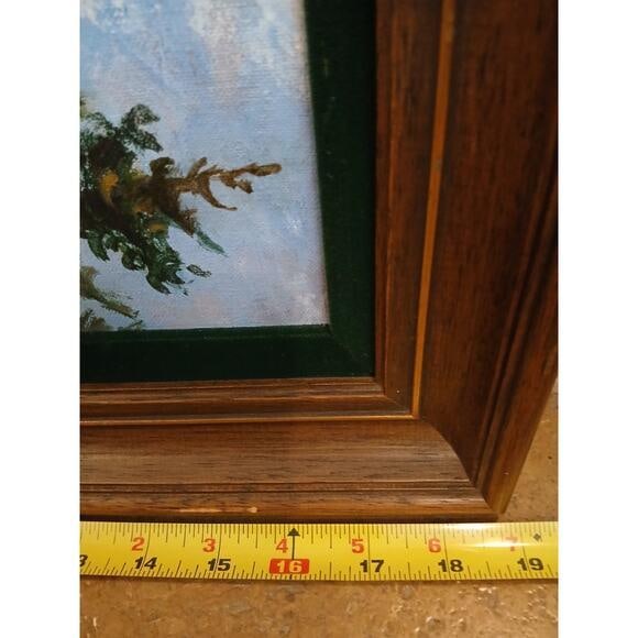 1940s Mountain Meadow Landscape Painting Original by Mitton Large Nature - 13