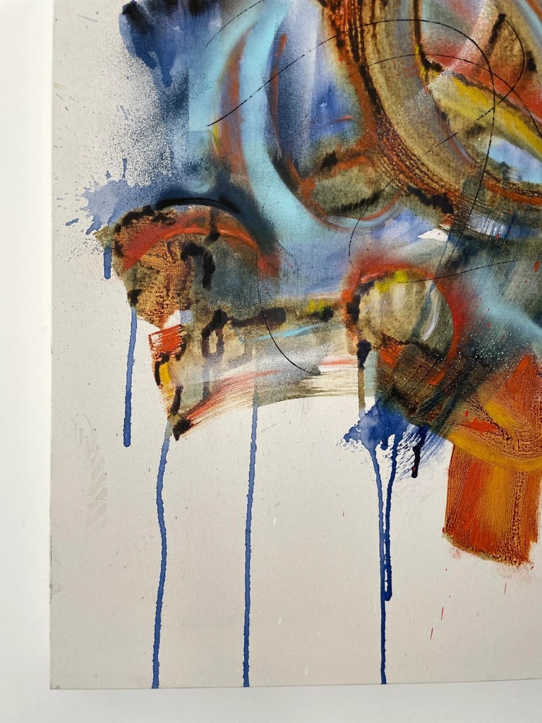 "Tantrum #10" Contemporary Original Abstract Mixed-Media Painting by Kymm Swank - 10