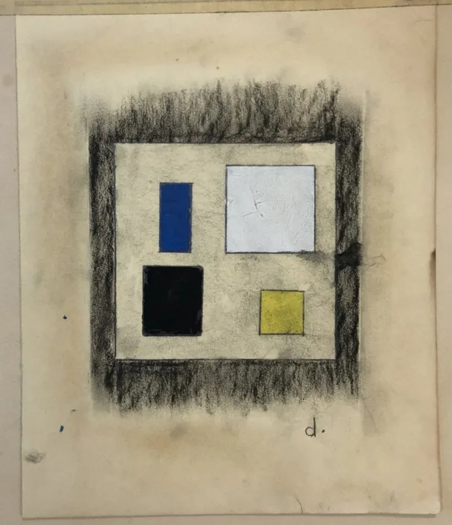 1960s Burgoyne Diller (Untitled) Painted Collage - 3