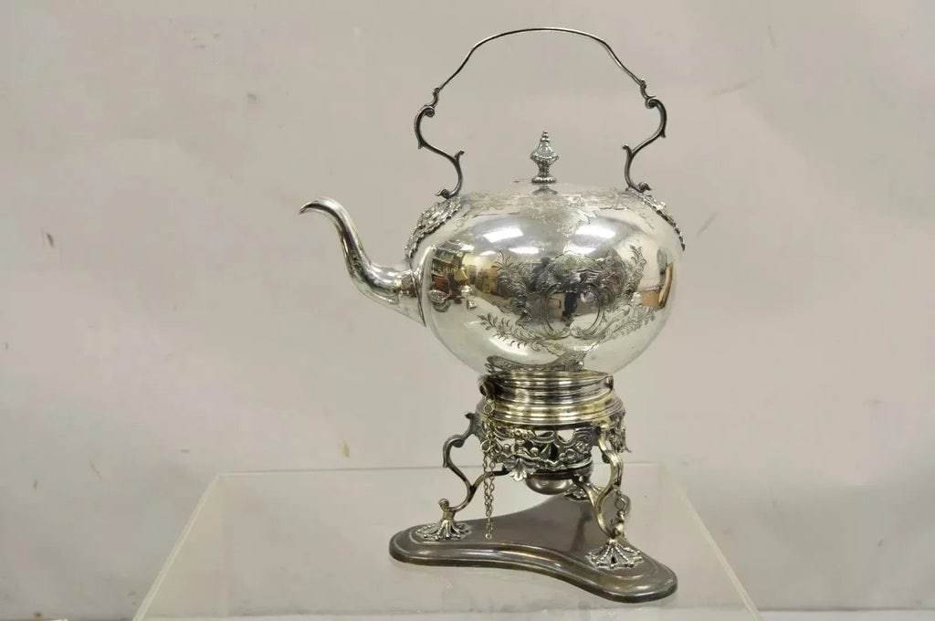 Late 19th Century James Dixon & Sons Sheffield Victorian Silver Plated Tilting Coffee Tea Pot - 2