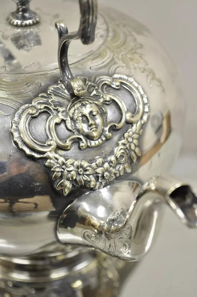 Late 19th Century James Dixon & Sons Sheffield Victorian Silver Plated Tilting Coffee Tea Pot - 4