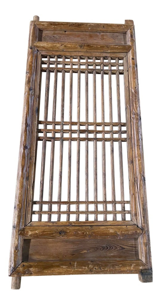 Late 19th Century Antique Chinese Screen: Nice antique mid 20th century Chinese screen. Solid and ready to hang in your home horizontal or vertical. Good patina and a practical size. I have another similar screen listed that is very similar
