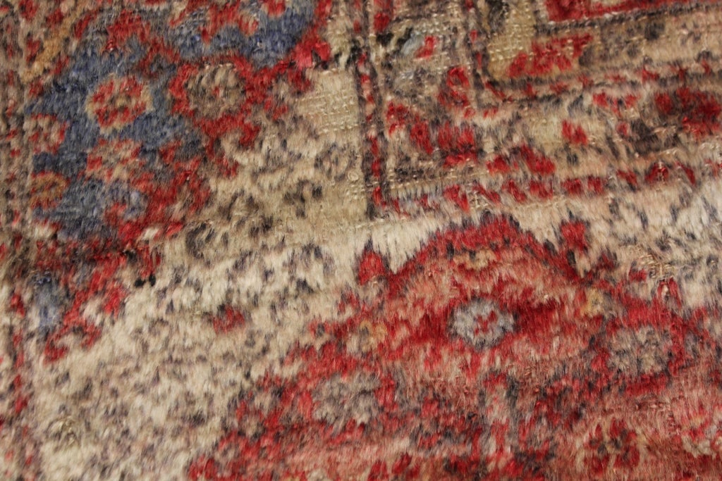 Antique Handmade Angora Oushak Rug 4'3" X 6'9" - 3