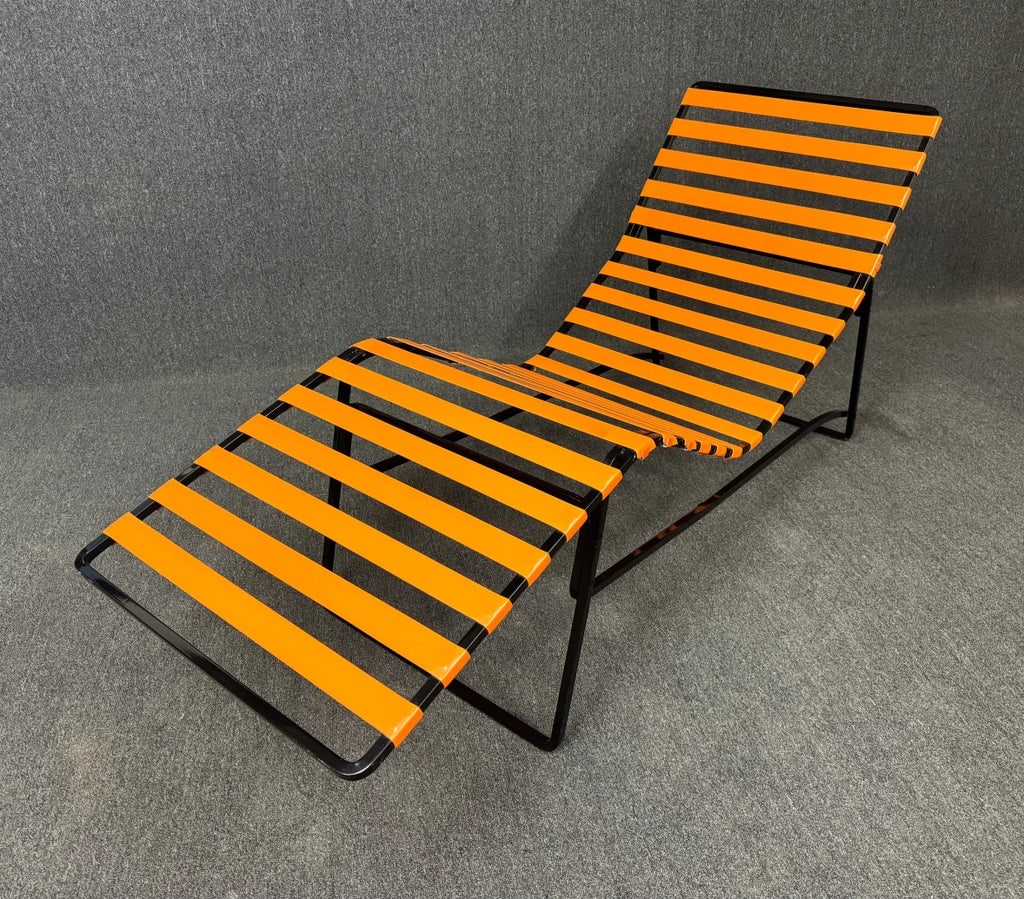 Vintage Mid Century Modern Patio Lounge Chaise - 6