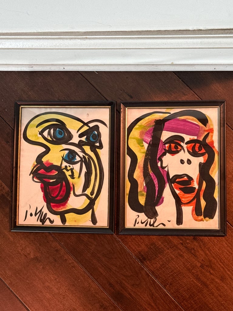1970s Original Peter Keil Abstract Painting Pair - 2