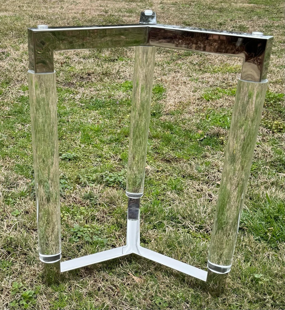 Bernhardt Salon Stainless Steel and Acrylic Side Table - 2