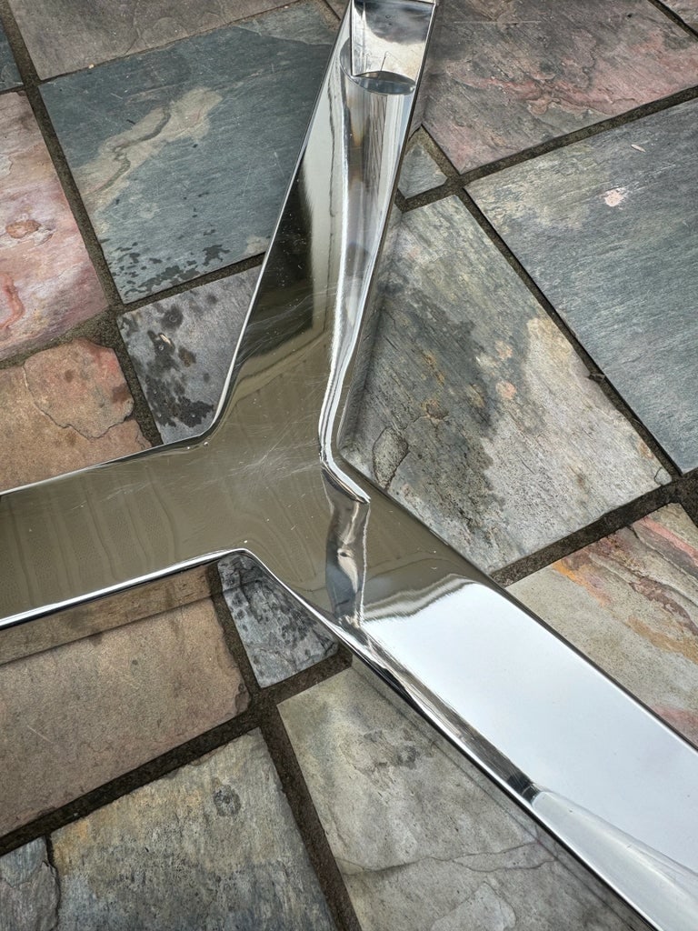 Bernhardt Salon Stainless Steel and Acrylic Side Table - 4