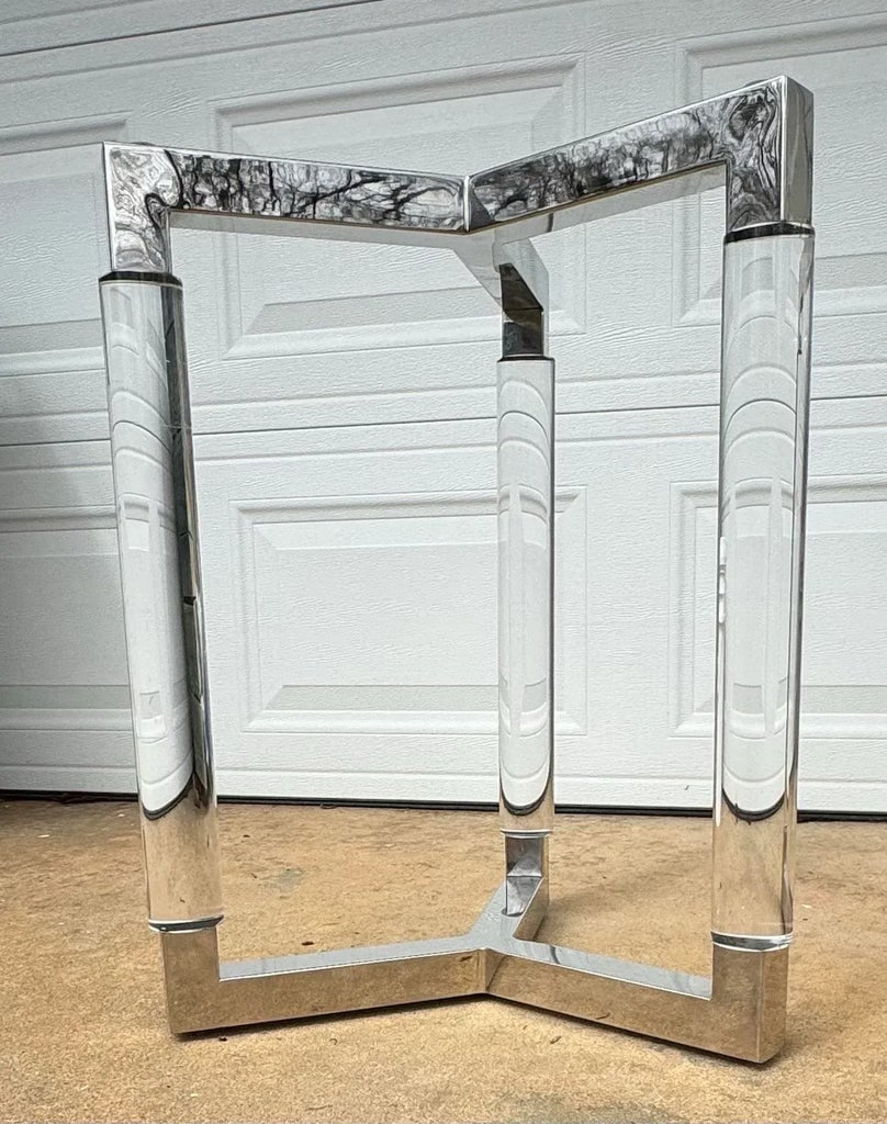 Bernhardt Salon Stainless Steel and Acrylic Side Table - 5