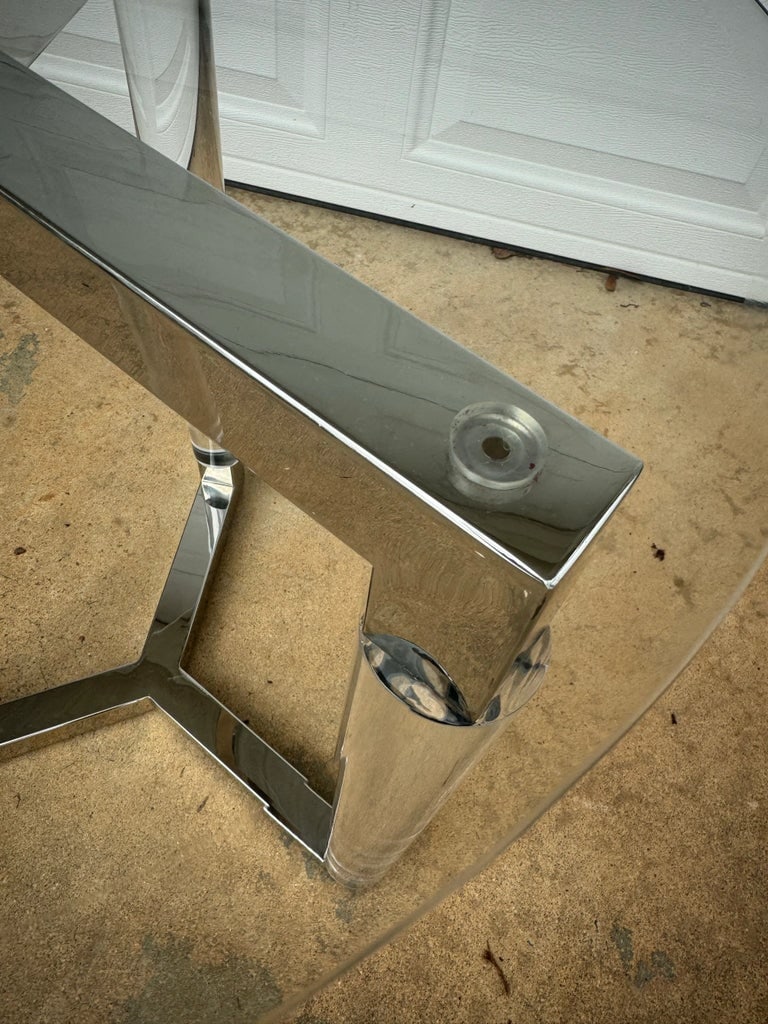 Bernhardt Salon Stainless Steel and Acrylic Side Table - 6