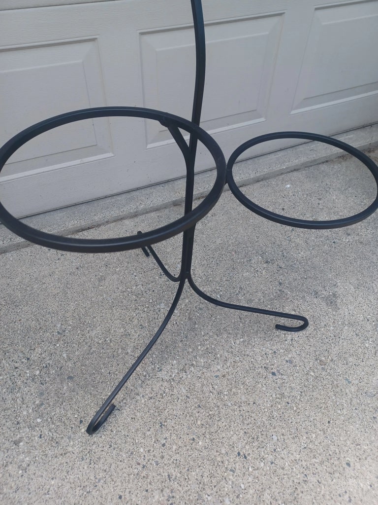 Mid Century Modern 3 Tier Wrought Iron Plant Stand - 4