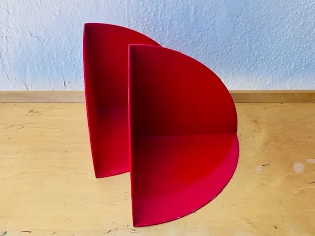 1970s Giotto Stoppino for Kartell Red Spage Age Bookends 4910- a Pair - 4