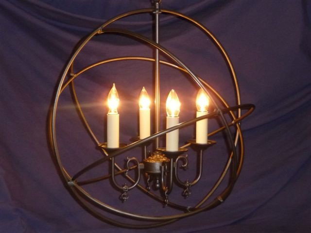 Metal Chandelier "The Atom" - 3