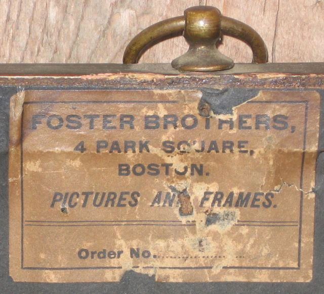 “Hoesch Lithograph” Leonardo Da Vinci, c1900: Sepia print measures 18 1/2” tall, 11 1/2” wide (29.2 cm). Printing attributed to Roberto Hoesch, Milan. Reproduction of painting “Portrait of a Young Woman Pinacoteca Ambrosiana, Milan.” Fram