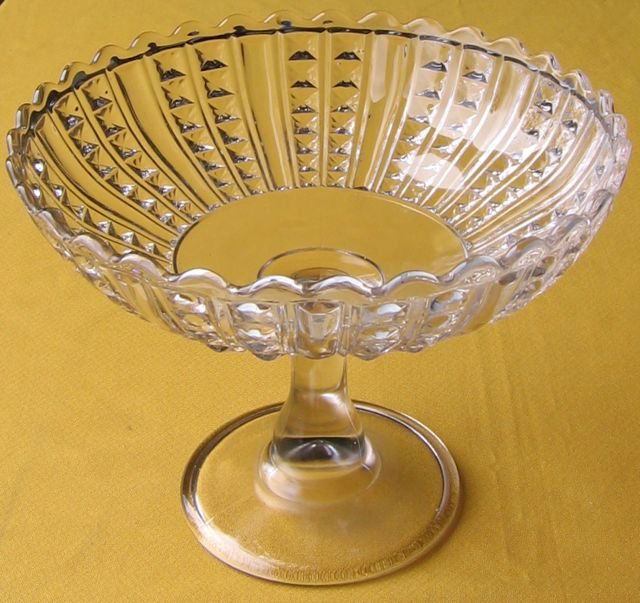 Nova Scotia Glass High Open Compote Centennial Pattern